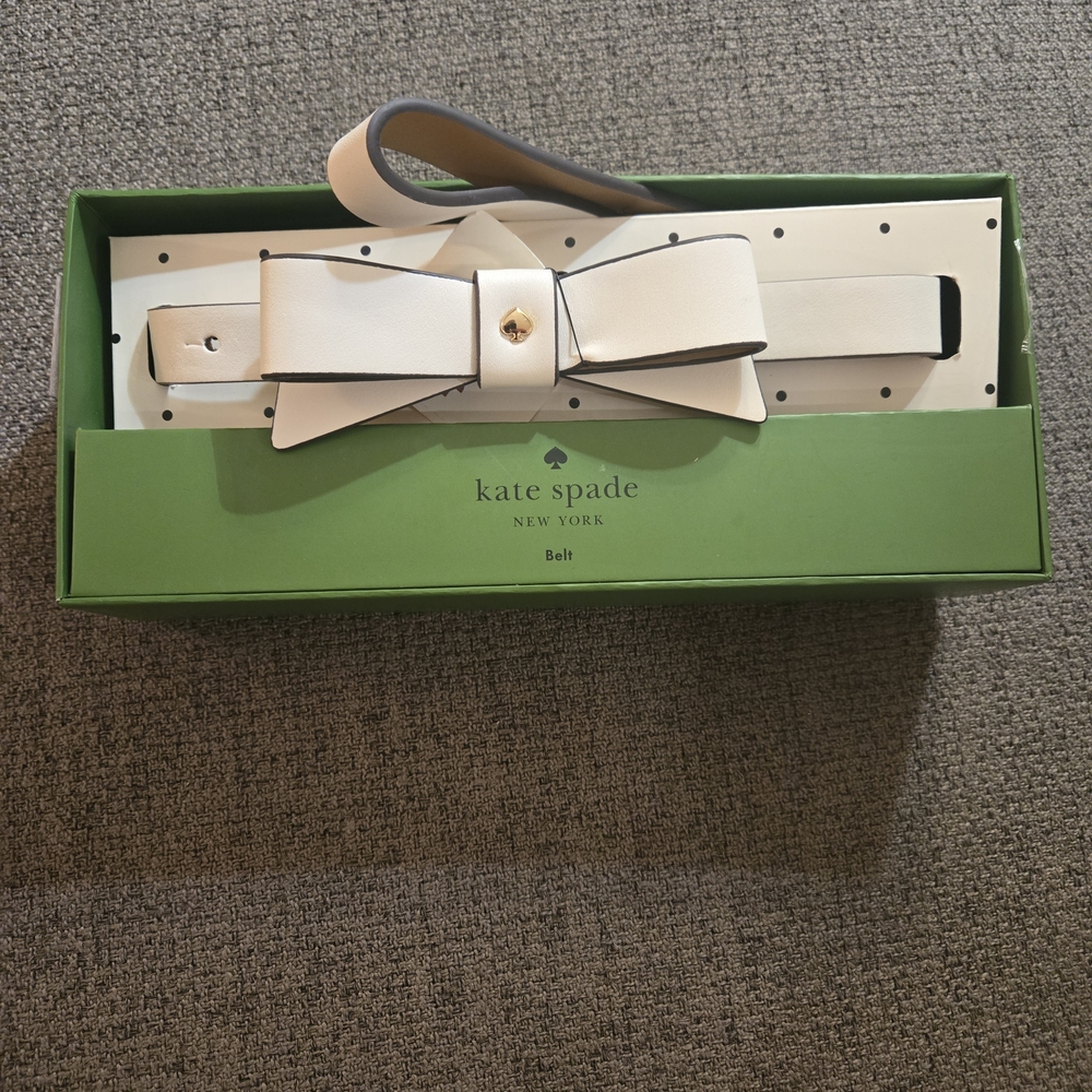 Kate Spade Ivory Bow Belt